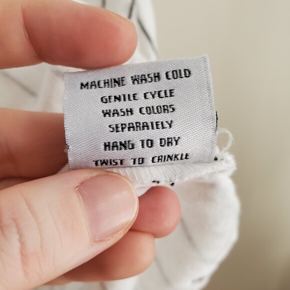 S Tulip Pippa Striped Asymmetrical Lagenlook Blouse Half Sleeve Artsy Tunic - Picture 6 of 12